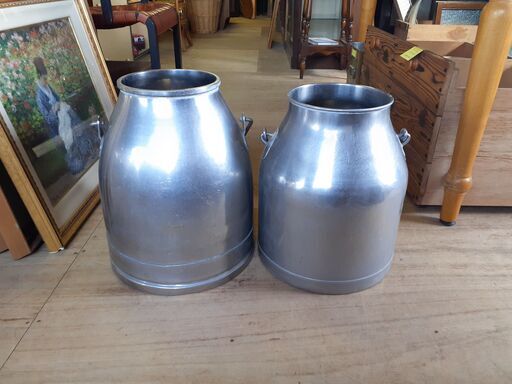 その他 ミルク缶 スチール缶 オブジェ 傘立てにも 在庫1個 /MJ-0554 2F