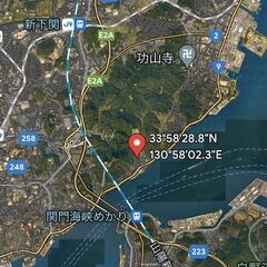 下関市の海の近くの山林