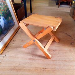 木製 折りたたみスツール ミニ椅子 素朴な椅子 飾り台 レトロ　...