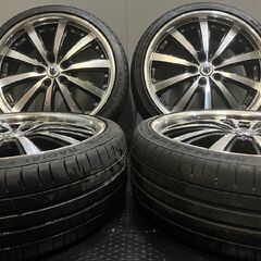 【MINERVA F205 225/35ZR19】夏タイヤ【KYOHO STEINER 19インチ 7.5J5HPCD114.3+55】21年製 ステップワゴン ヴォクシー ノア等　(VTI682) クレジットカード QR決済可能