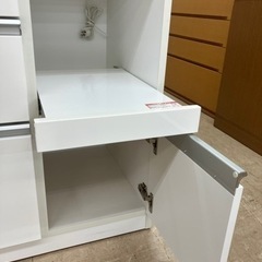 NITORI 2面レンジボード キッチン収納 ホワイトカラー ニトリ No.3470●食器棚 水屋 ※現金、クレジット、スマホ決済対応※