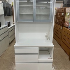 NITORI 2面レンジボード キッチン収納 ホワイトカラー ニトリ No.3470●食器棚 水屋 ※現金、クレジット、スマホ決済対応※