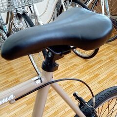 ☆ジモティ割あり☆ ANIMATO 自転車 ベージュ クリーニング済み YJ404