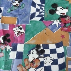 中古　カーテン　ミッキーマウス　巾110×130