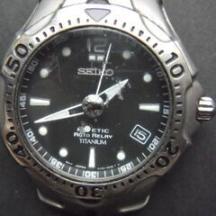 SEIKO 腕時計、KINETEC.5J22型（本体のみ・ジャンク品）