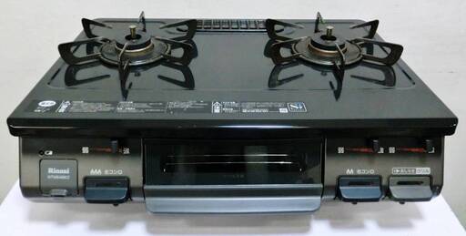 Rinnai　ガスコンロ　LPガス　2019年製　動作良好　NTM64BK2L　グリルきれい　左強火　リンナイ　ガステーブル　LPG　国内有名メーカー品