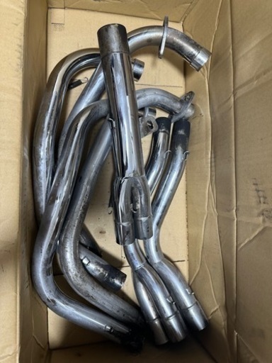 プリティー製 XJR400 4HM 流 タイプ1 4-2-1 マフラー メッキ 