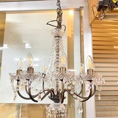 9灯シャンデリア 天井照明 LED電球付き クラシック アンティーク