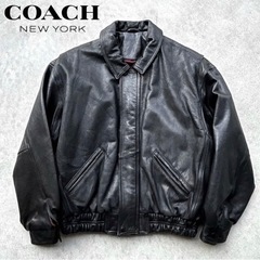 希少 OLD COACH コーチ オーバーサイズ 本革 レザージ...