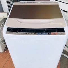 福岡市内配送設置無料　日立 全自動洗濯機 ビートウォッシュ 8kg シャンパン BW-V80B N