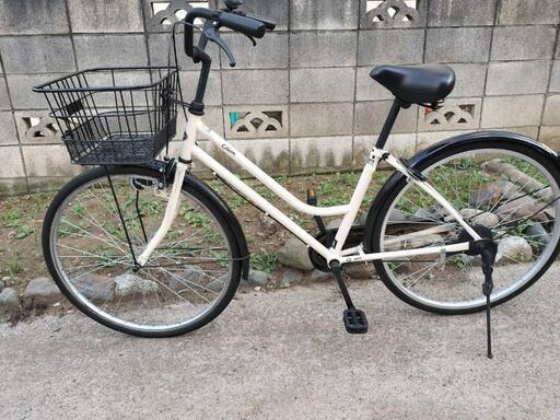 自転車　26インチ　アサヒサイクル　クリーム色
