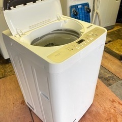福岡市内配送無料 2018年式　シャープ SHARP ES-GE4B-C [全自動洗濯機(4.5kg) ベージュ系]
