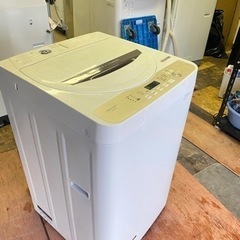 福岡市内配送無料 2018年式　シャープ SHARP ES-GE4B-C [全自動洗濯機(4.5kg) ベージュ系]