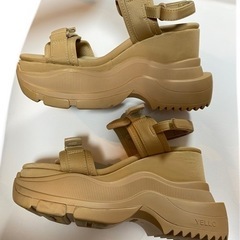 yello 完売品 スニーカーサンダル ダブルソール ベージュ イエロ