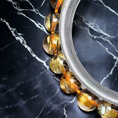 高品質　太陽放射タイチンルチル［XK7x9Fe8］　8mm　16.5cm