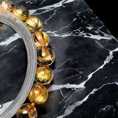 高品質　太陽放射タイチンルチル［XK7x9Fe8］　8mm　16.5cm