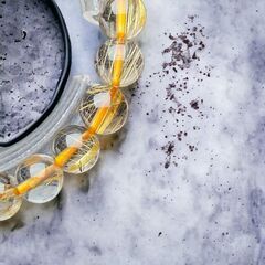 【式神封入】ゴールドタイチンルチルクォーツ［9vgtk9zL］9mm　高品質