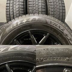 【BS BLIZZAK VRX2 195/65R15】スタッドレス【TCW 15インチ 6.5J5HPCD100+40】19年製 トヨタ純正ナット必須 50プリウス等　(TH878) クレジットカード QR決済可能
