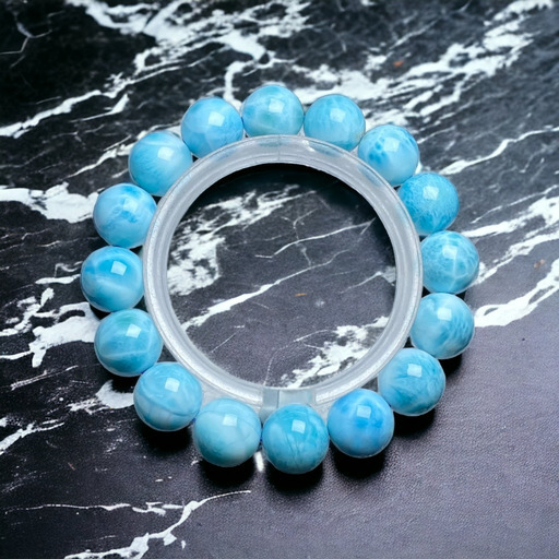 超品質ラリマー［hXzVVXXc］愛と平和 13mm ドミニカ共和国産 ラリマー