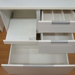 【店頭受け渡し】　ニトリ　食器棚　キッチンボード　DAHLIA　80KB-WH　中古品　￥10,780