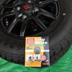 軽トラック用タイヤ・ホイールセット４本　ホイールナット16個付き