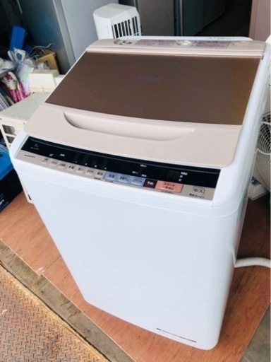配送無料可能　2017年日立 HITACHI BW-V80B W [ビートウォッシュ 全自動洗濯機 （8kg）