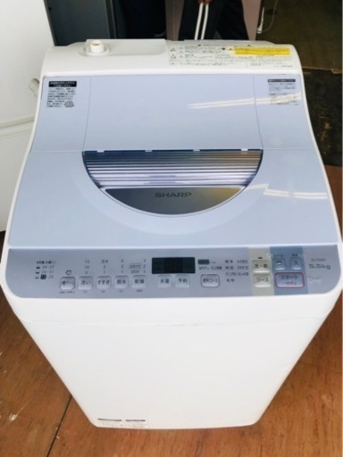 配送無料可能　保証付き　シャープ SHARP ES-TX550-A [たて型洗濯乾燥機(5.5kg) ブルー系]