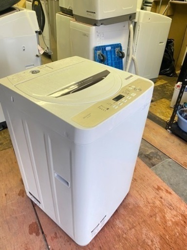 北九州市内配送無料　保証付き　2018年式　シャープ SHARP ES-GE4B-C [全自動洗濯機(4.5kg) ベージュ系]