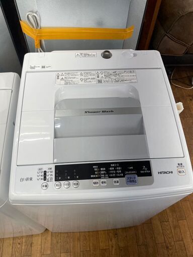 洗濯機　No.6899　日立　2019年製　7kg　NW-R704(W)　【リサイクルショップどりーむ鹿大前店】