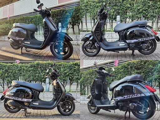 ★VespaベスパGTS300ie「低走行3千km台」ETC付 ローダウン 黒パーツで統一★東京/大田区【下取OK】 ☆VespaベスパGTS300ie「低走行3千km台」ETC付 ローダウン 黒パーツで