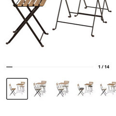 (値下げ)IKEA テルノー テーブル＆チェア2脚