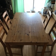 交渉中　IKEA ダイニングテーブル、椅子4脚セット