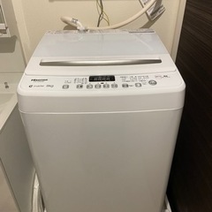 美品　ハイセンス 8kg 全自動洗濯機 HW-DG80BK1