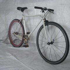 700C　クロモリ　シングルフリーギア　ピストバイク　管理NO.20230605-03