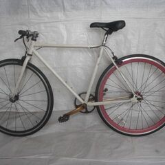 700C　クロモリ　シングルフリーギア　ピストバイク　管理NO.20230605-03