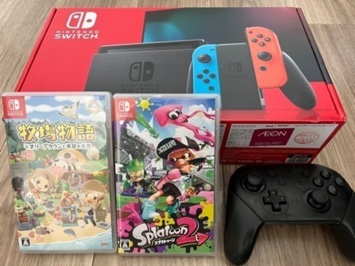 【本日15時まで限定割】Nintendo Switch  本体 プロコン スプラトゥーン2 牧場物語