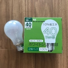 ホワイトシリカ電球 100V (40ワット) 1個