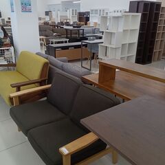 ★ジモティ割あり★ 吉桂 吉桂ウイスキーオークソファ 黄緑 H76×D75×W148 クリーニング済み HJ126