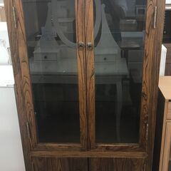 ★ジモティ割あり★  飾り棚 茶色 H150×W81×D51 クリーニング済み KJ2560