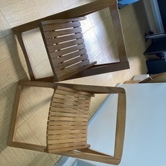 【決まりました】木製折りたたみ椅子2脚