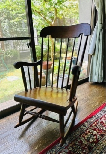 木製　ロッキングチェア　アンティーク　椅子 無垢材 イス