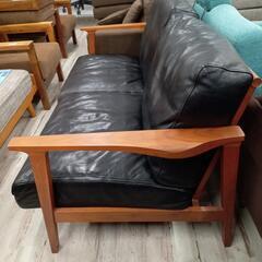 ★【SOLID】本革ソファ　3人掛けソファ　40万円位で購入　ナガノインテリア　💳自社配送時🌟代引き可💳※現金、クレジット、スマホ決済対応※