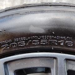 205/55R16 5H 114.3 +38 タイヤ＆アルミ 2本セット