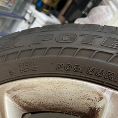 205/55RF16 16インチ 4本セット ホイール付き　BMW 純正タイヤ