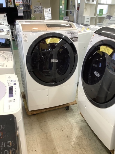 安心の1年保証付き！！ HITACHI　11.0kgドラム式洗濯乾燥機　BD-SV110EL