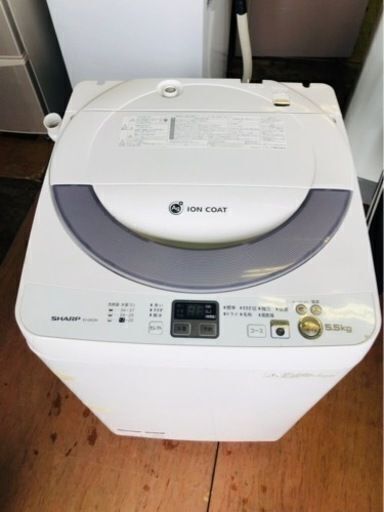 福岡市内配送無料　シャープ SHARP ES-GE55N-S [全自動洗濯機（5.5kg） シルバー系]