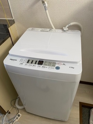 全自動電気洗濯機 HW-T45F 使用歴1年半