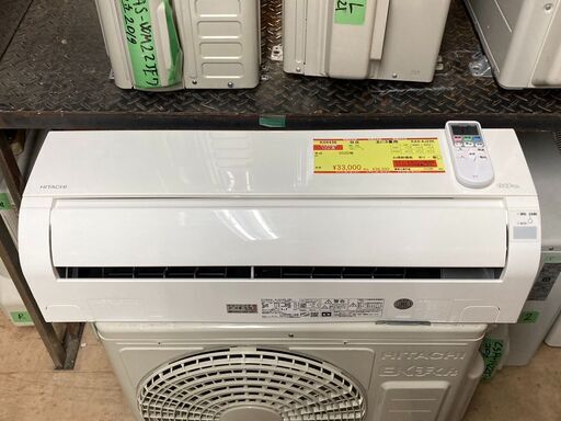 K04436　日立　中古エアコン　主に6畳用　冷房能力　2.2KW ／ 暖房能力　2.2KW