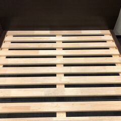 ★美品★フランスベッド ダブルベッドフレーム NLS-606 ESW HFB D★3段階レッグ/木目ヘッドボード/スノコ床板/家具/ブラウン/福岡市東区/直接来店歓迎★