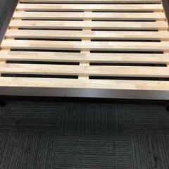 ★美品★フランスベッド ダブルベッドフレーム NLS-606 ESW HFB D★3段階レッグ/木目ヘッドボード/スノコ床板/家具/ブラウン/福岡市東区/直接来店歓迎★